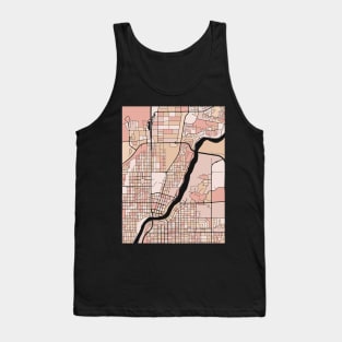 Saskatoon Map Pattern in Soft Pink Pastels Tank Top